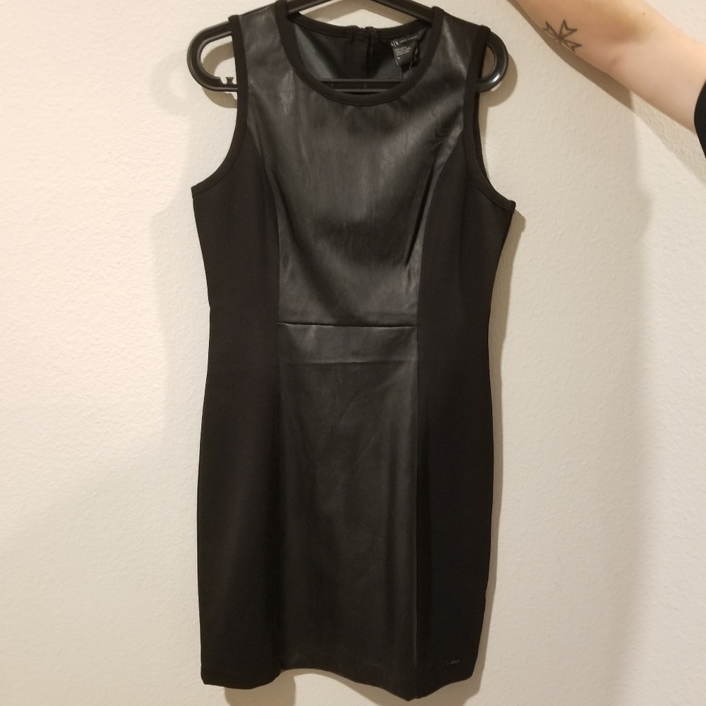 Armani exchange black zipper dress